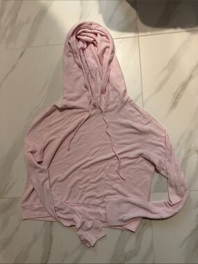 ALO Yoga Soft Pale Pink Drawstring Hoodie